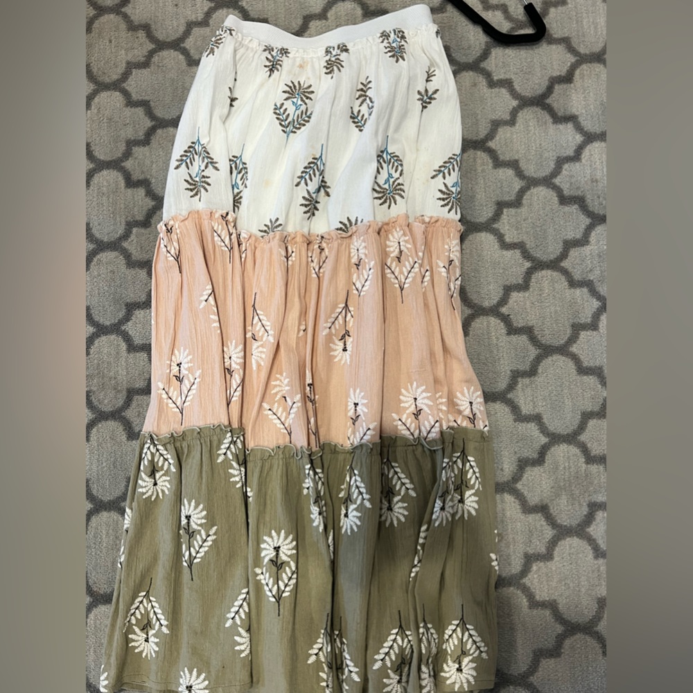 Cool multi colored midi skirt